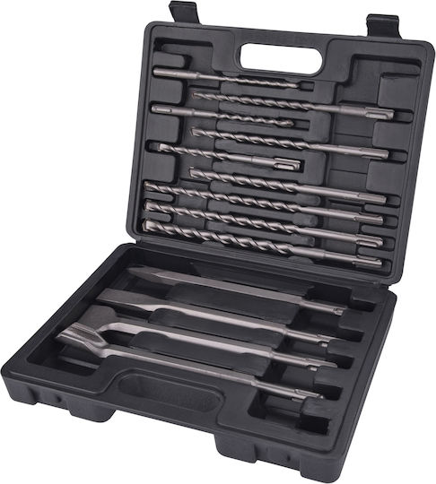Extol Craft Set Burghiu și Daltă Ascuțită 13 Bucăți cu Priză SDS Plus