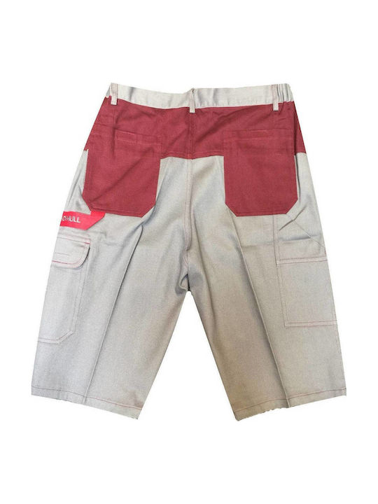 Raw-Pol Reflective and Waterproof Work Bermuda Beige from Cotton