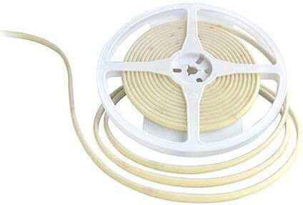 V-TAC Bandă LED Impermeabilă 24V Lumină Alb Cald 5m Tip COB