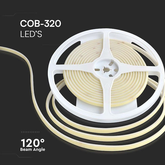 V-TAC Bandă LED Impermeabilă 24V Lumină Verde 5m Tip COB