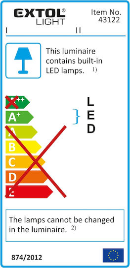 Extol Lanternă LED Reîncărcabilă IP65 cu Luminozitate Maximă 800lm