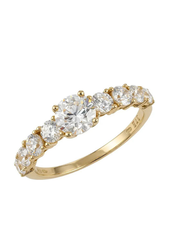 Women's Ring with Zircon from 9K Gold Women's Ring with Zircon from 9K Gold