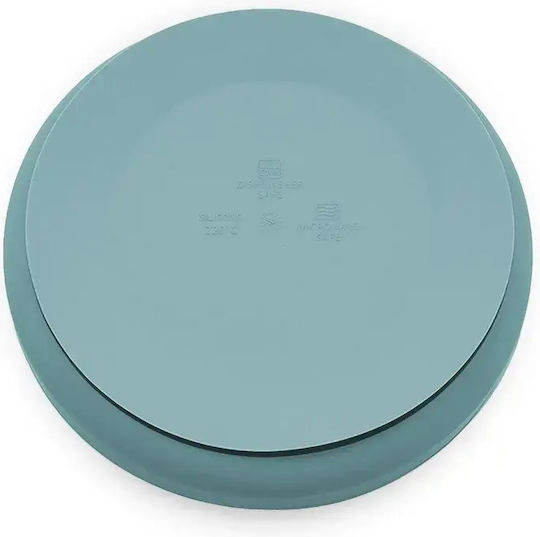 Petite & Mars Farfurie Pentru Copii Din Silicon Albastră