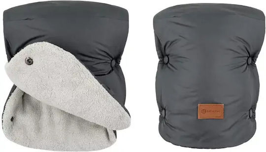 Petite & Mars Jibot Sac de Cărucior Impermeabil Gri cu Căptușeală Fleece 100x48cm