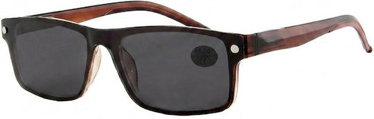 Aegean Dolphin Clip-On Lesebrillen +1.00 in Braune Farbe Dolphin-10700-braun-100_33980