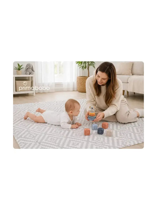 Primabobo Covor Pentru Copii Inimi Gri 120x180cm