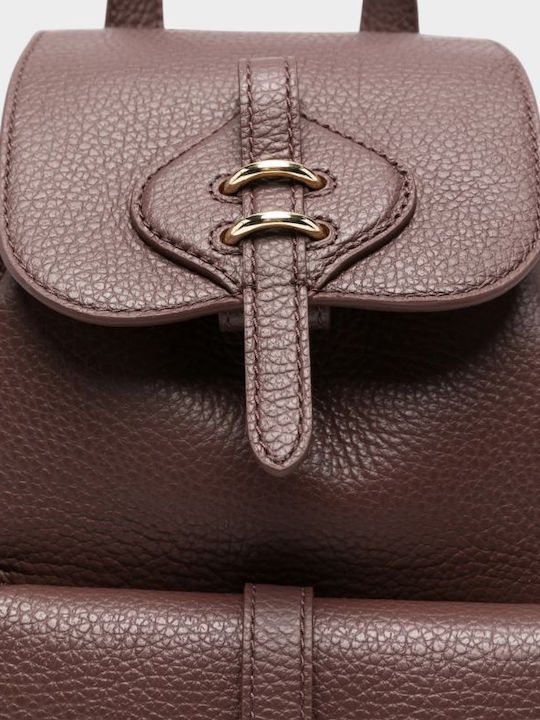 Leather Women's Backpack Brown