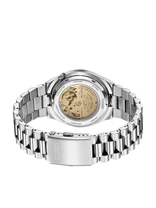 Citizen Tsuyosa Мъжки Часовник 40mm Автоматичен със Сребриста Метална Гривна