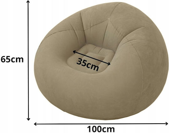 Πολυθρόνα Φουσκωτή Brown 100x100x65cm Πολυθρόνα Φουσκωτή Brown 100x100x65cm