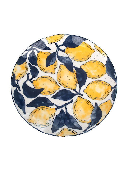 Origen Shallow Porcelain Blue Plate Diameter 26cm
