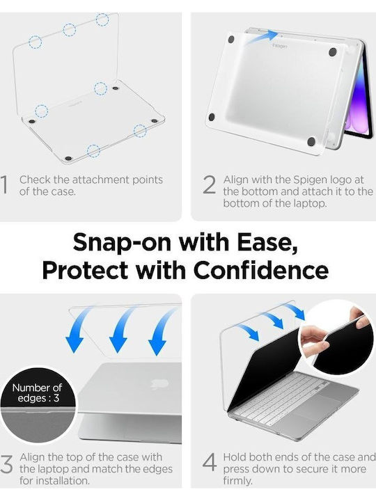 Spigen Калъф за лаптоп 13" в прозрачен цвят ACS11543