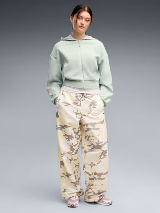 Puma Tech Sense Cropped Women's Hoodie Sweatshirt with Hood Créme De Mint