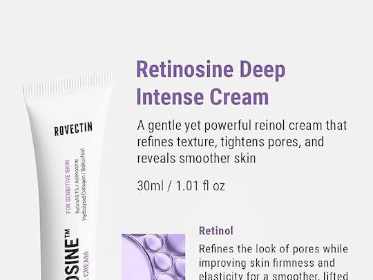 Rovectin Retinosine Deep Intense Rich Moisturizing & Anti-aging Face Night Cream with Retinol & Niacinamide 30ml