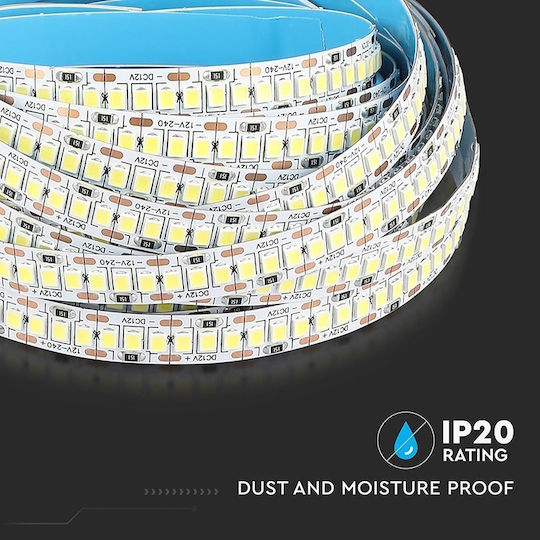 V-TAC Bandă LED 12V Lumină Alb Natural 5m Tip SMD2835