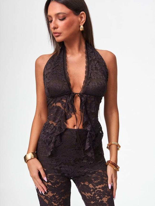 Damen Braune Dunkle Set mit Hose