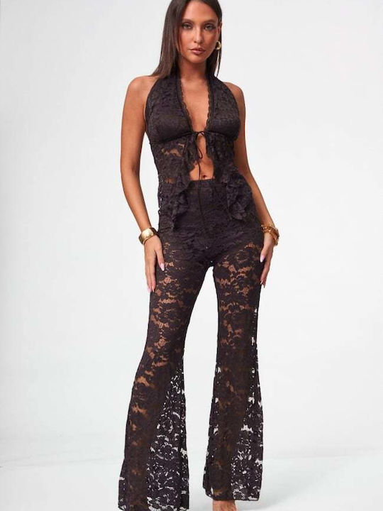 Damen Braune Dunkle Set mit Hose