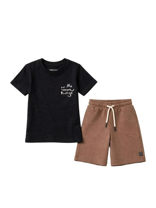 Kids Set with Shorts Summer 2 Pieces Black