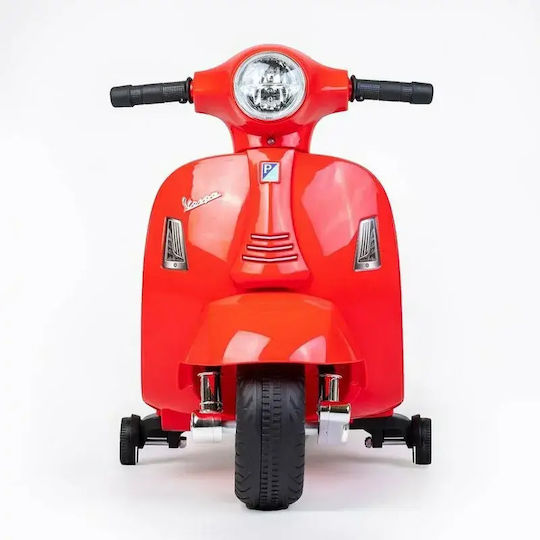 Motocicletă Pentru Copii Vespa Electrică 6 Volți Roșie Pentru 3+ Ani