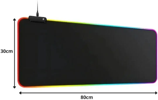 Verk Group Gaming Mauspad XXL (800mm) mit RGB-Beleuchtung über USB