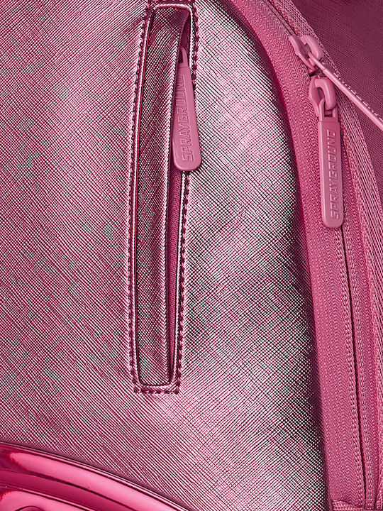 Sprayground Men Metallisch Rosa Metallischer Tropfen Schulranzen Rucksack Rosa 24 x 13 x 37cm