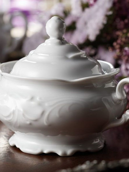Kristoff Fiorina Tea Set with Cup Porcelain White 1200ml 27pcs