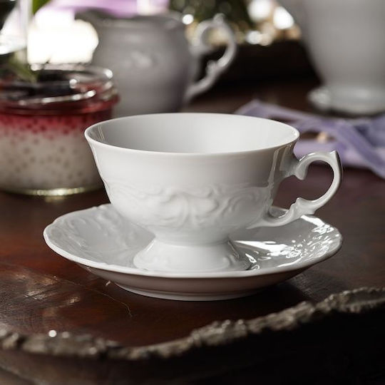 Kristoff Fiorina Teeset mit Tasse aus Porzellan Weiß 1200ml 27Stück