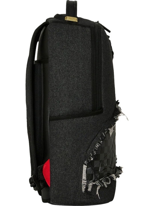 Sprayground Black Denim Tear Shark School Backpack Junior High-High School Black Denim Tear Shark 22 Litre 29 x 15 x 45.7 cm