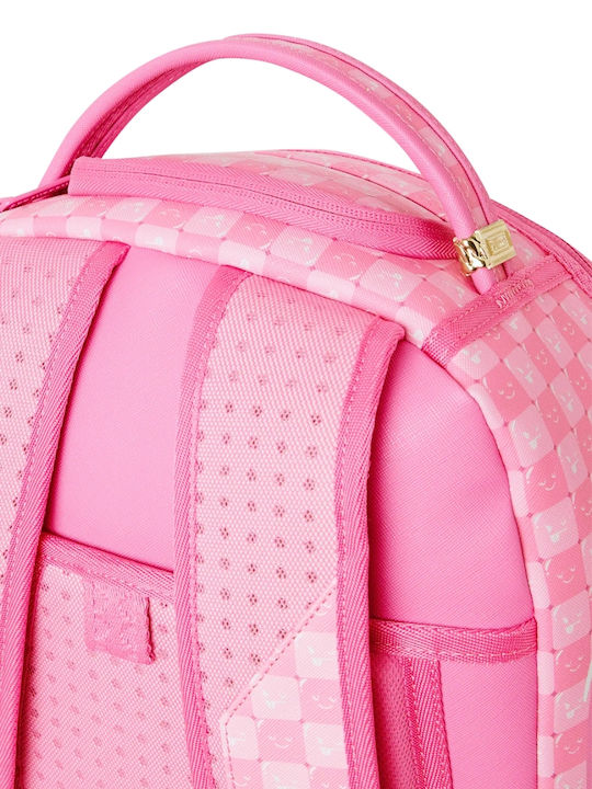 Sprayground Pink New Check Faces Ученическа раница New Check Faces 22lt 29 x 15 x 45.7εκ