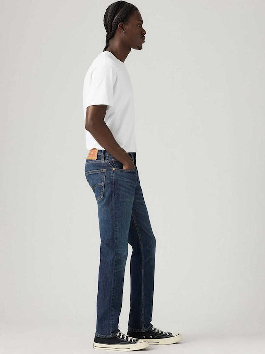 Dark Men's Jeans Pants Slim Tapered Fit Dark Indigo
