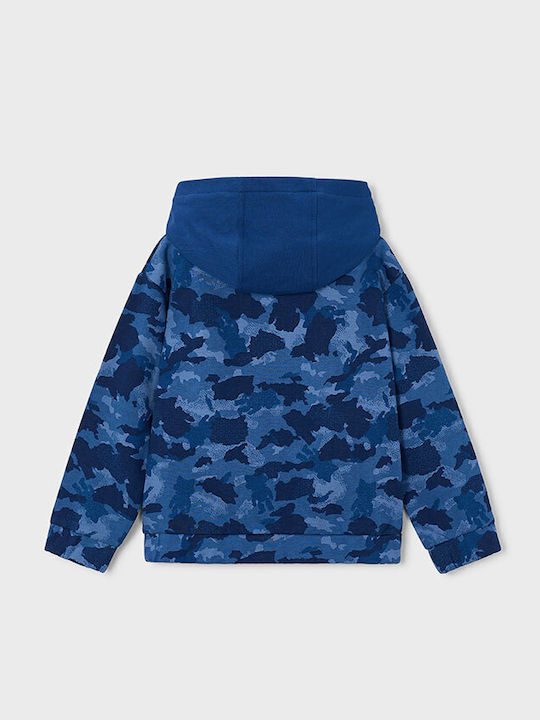 Kinder-Sweatshirt mit Kapuze und Taschen Blau
