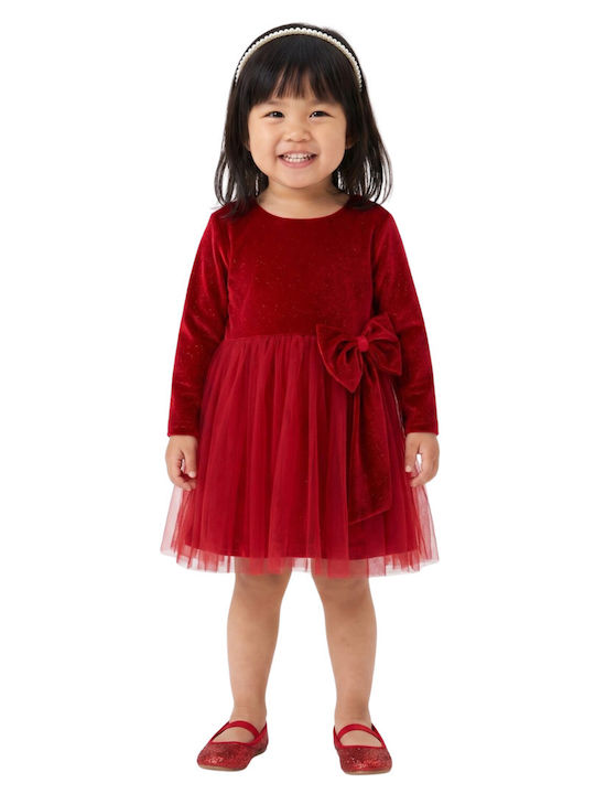 Girls Dress Burgundy