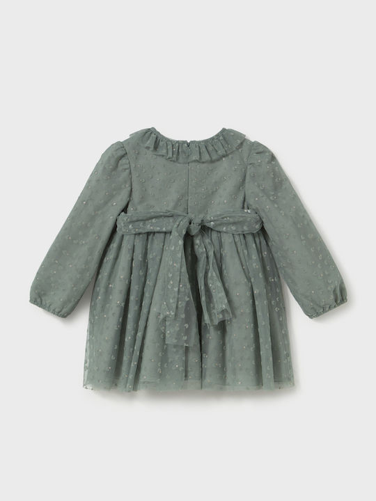 Mayoral Girls Tulle Dress Floral Mint