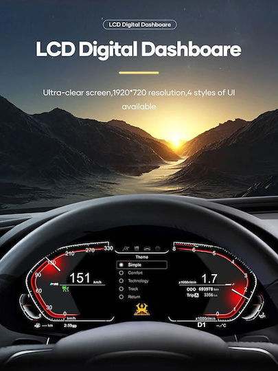 Digital Iq Fz 955_ic 12.3in Bmw 3 3 Gt 4 Series F30 F31 F32 F33 F34 Mod 2013-2019 Digital Dashboard