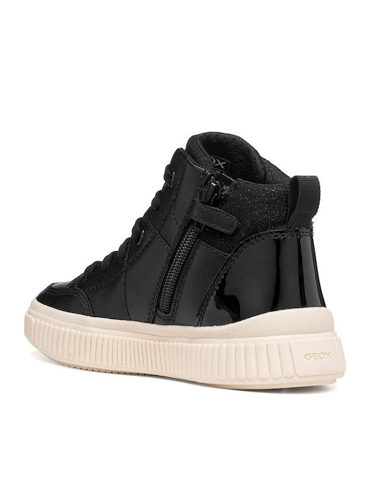 J Laquinny Kinderstiefel aus Lackleder Schwarz