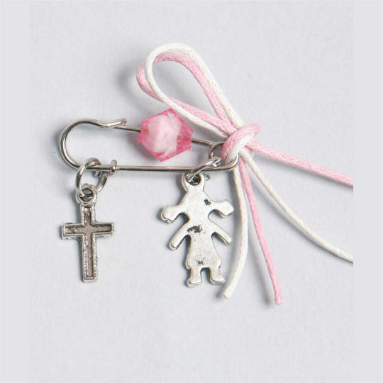 Mouchtaris Collection Christening Charm Bracelet Metal Light Blue 50 Pieces