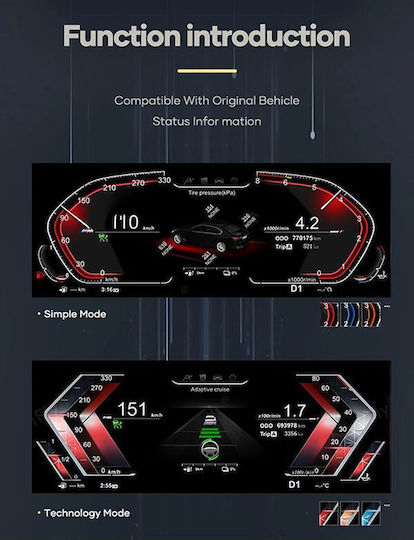 Digital Iq Fz 972_ic 12.3in Bmw 5 5 Gt 6 7 Series Mod 2010-2017 X3 X4 X5 X6 Mod 2014-2017 Digital Dashboard