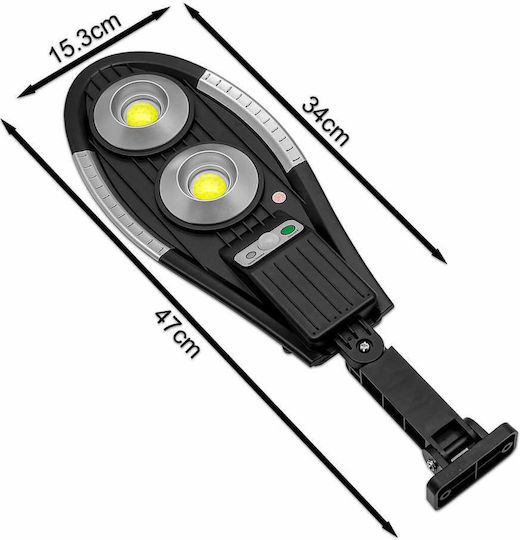 Jortan Solar Road Light 100W Cold White 6500K with Motion Sensor, Photocell and Remote Control IP66