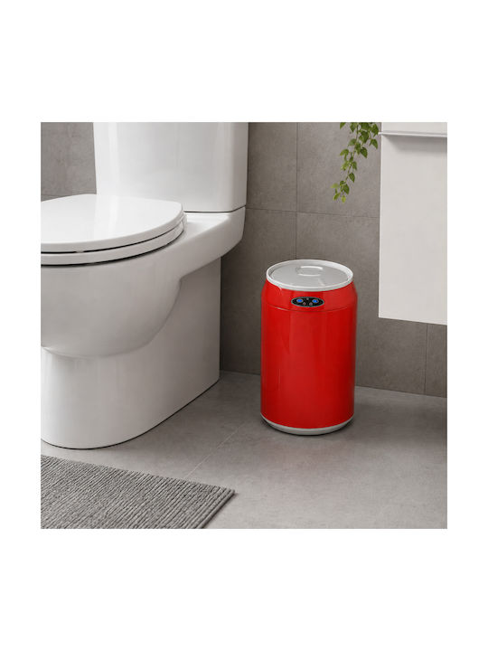 MRShome Plastic Waste Bin with Photocell Red 9lt