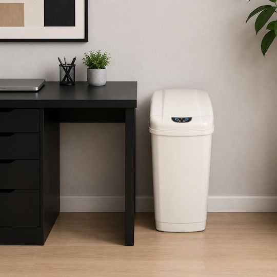 MRShome Plastic Waste Bin with Sensor White 23lt