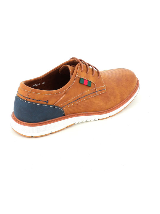 Leather Men's Casual Shoes Beige