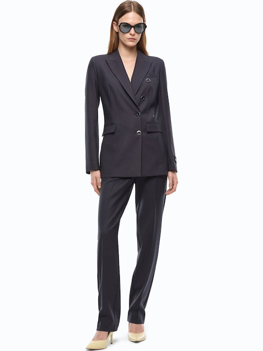 Pinko Women's Double Breasted Blazer Dark Blue