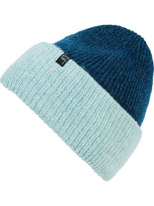 Beanie Women's Knitted Beanie in Blue Color