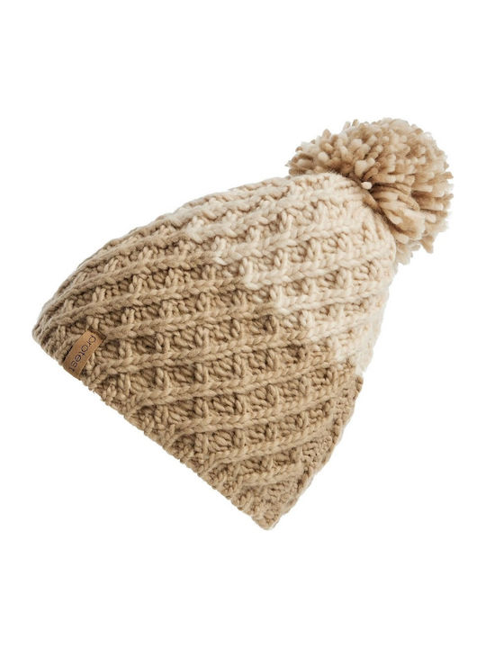 Beanie Women's Knitted Beanie in Beige Color