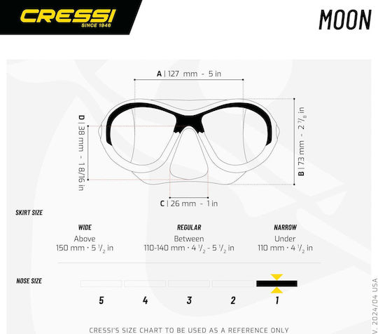 CressiSub Moon Tauchmaske Silikon Kinder Transparent / Flieder