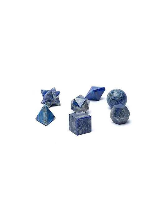 Set Sacru De Geometrie Cu Pietre Semiprețioase Lapis Lazuli 7 Bucăți