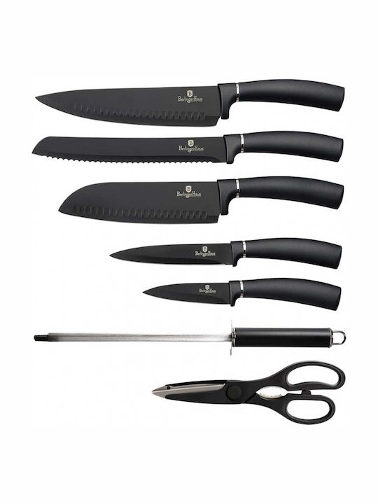 Berlinger Haus Carbon Pro Knife Set with Base from Stainless Steel 8 Pieces