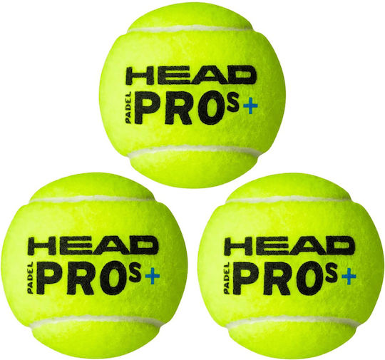 Head Padel Pro+ 3 Balls Yellow