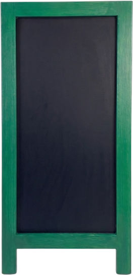 Wooden Heavy Duty Chalk Board 17kg 65x140cm Double Sided Green