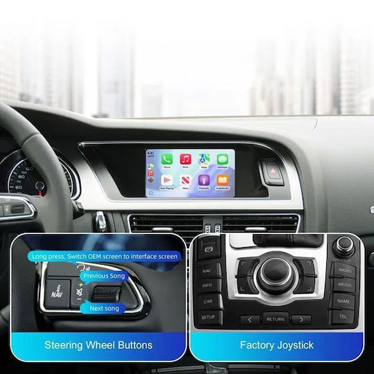 Digital IQ Car Audio System for Audi A4 / A5 / Q5 Dodge Journey Chrysler Vision 2009-2017 Bluetooth USB AUX WiFi GPS Apple CarPlay Android Auto with 6.5" Touch Screen