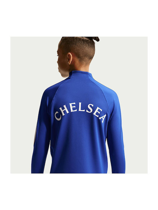 Kids Blouse Dri-Fit Long-Sleeved Blue Chelsea FC Strike Drill Top